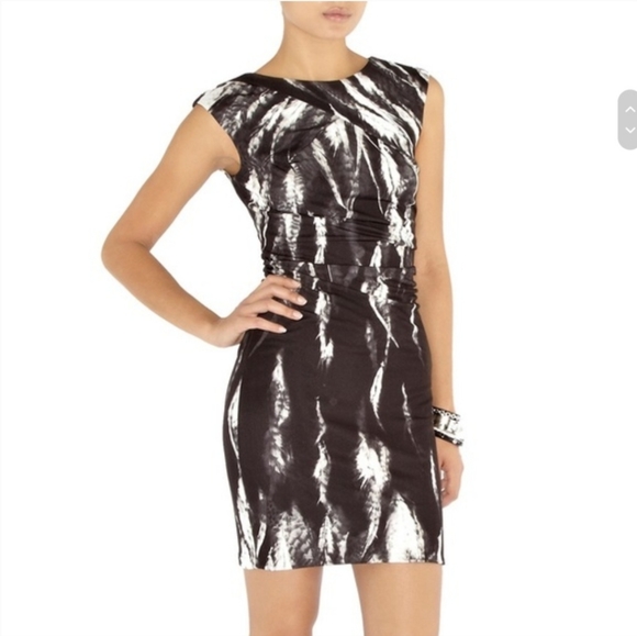 Karen Millen Multicolor Feather Print Dress - Picture 1 of 4